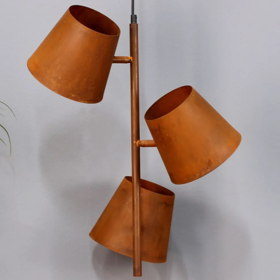 Colt hængelampe, 3 lyskilder, patina