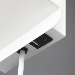 Comfort væglampe, mat hvid, metal, stik, E14