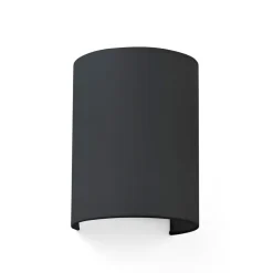 Cotton væglampe, buet, 20 x 15 cm, sort