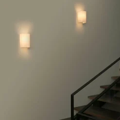 Cotton væglampe, kantet, 20 x 12 cm, beige