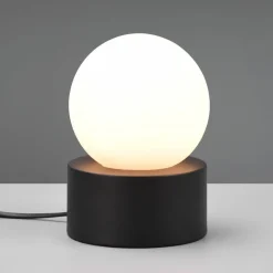 Countess bordlampe, opalglas, metalfod i sort