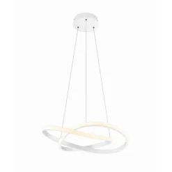 Course LED-pendel, mat hvid, 4.000 K, Ø 60 cm, metal