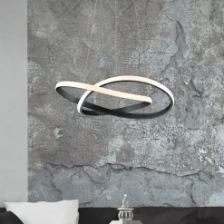 Course LED-pendel, sort, 3.000 K, Ø 60 cm, metal