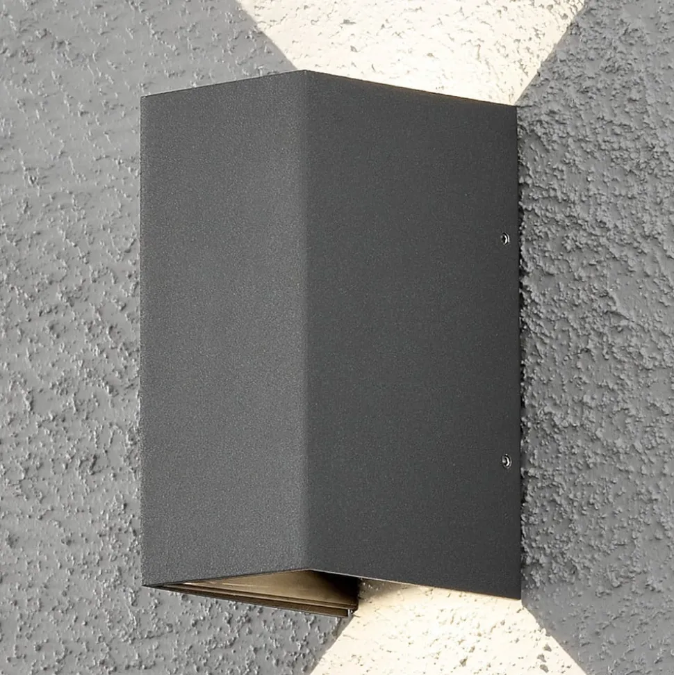 Cremona udendørs LED-væglampe 8 cm, antracit