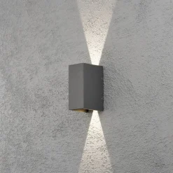 Cremona udendørs LED-væglampe 8 cm, antracit