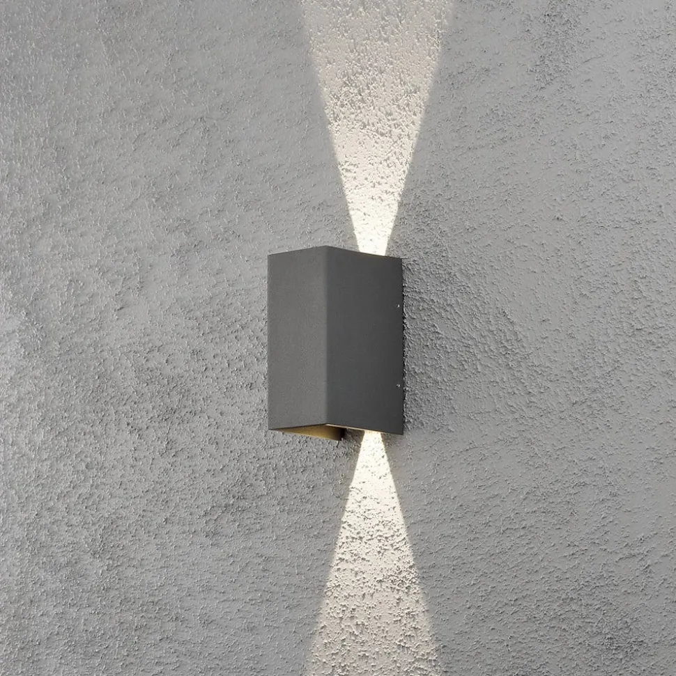 Cremona udendørs LED-væglampe 8 cm, antracit