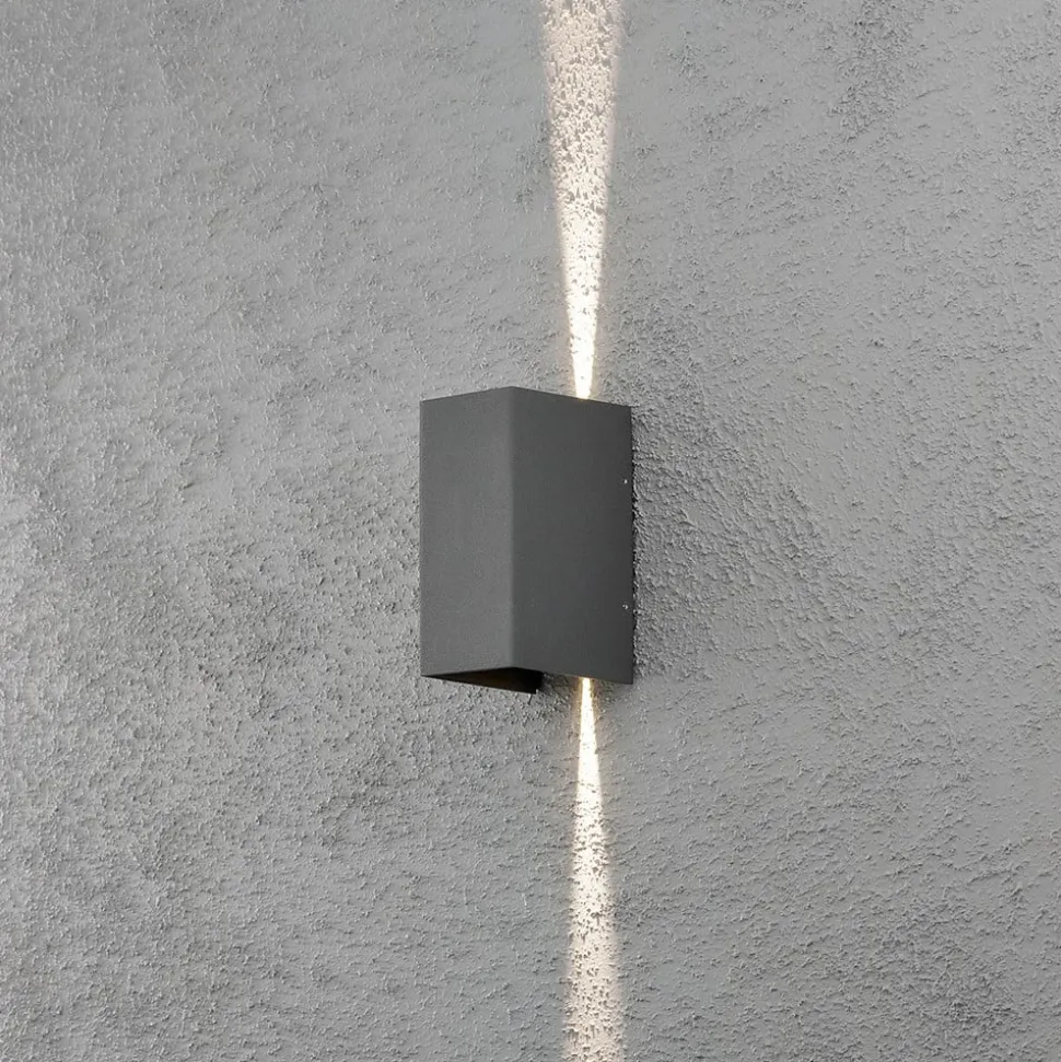 Cremona udendørs LED-væglampe 8 cm, antracit