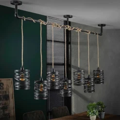 Crossround-pendel med 7 spiralformede skærme