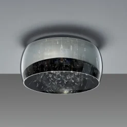 Crystel loftslampe af glas, krom, Ø 50 cm