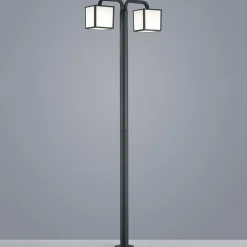 Cubango LED-lygtepæl med to kubeformede skærme