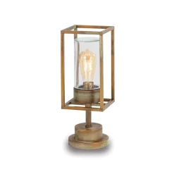 Cubic³ 3369 sokkellampe antik messing/klar