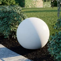 Cumulus M terrasselampe, hvid, plast, Ø 45 cm, IP44