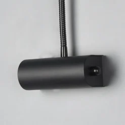 Curtis væglampe med fleksibel arm, dæmpbar, sort