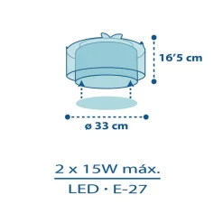 Dalber Little Jungle loftlampe, junglemotiv