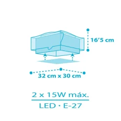 Dalber Little Shark loftlampe, havmotiv 1 lyskilde