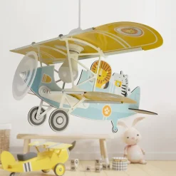 Dalber pendellampe Lion Plane, farverig, træ/plast