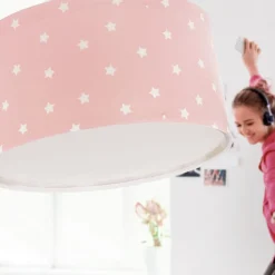 Dalber Star Light loftslampe til børn, pink