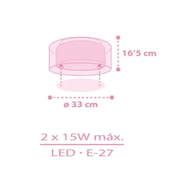 Dalber Unicorns loftlampe enhjørningmotiv, 1 lk