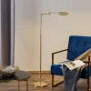 Danuta justerbar LED-gulvlampe, mat messing