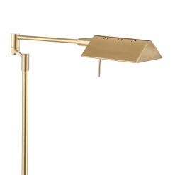 Danuta justerbar LED-gulvlampe, mat messing