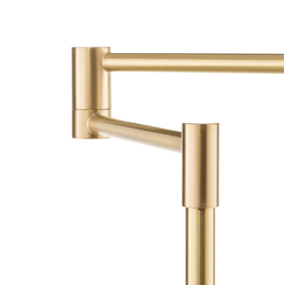 Danuta justerbar LED-gulvlampe, mat messing