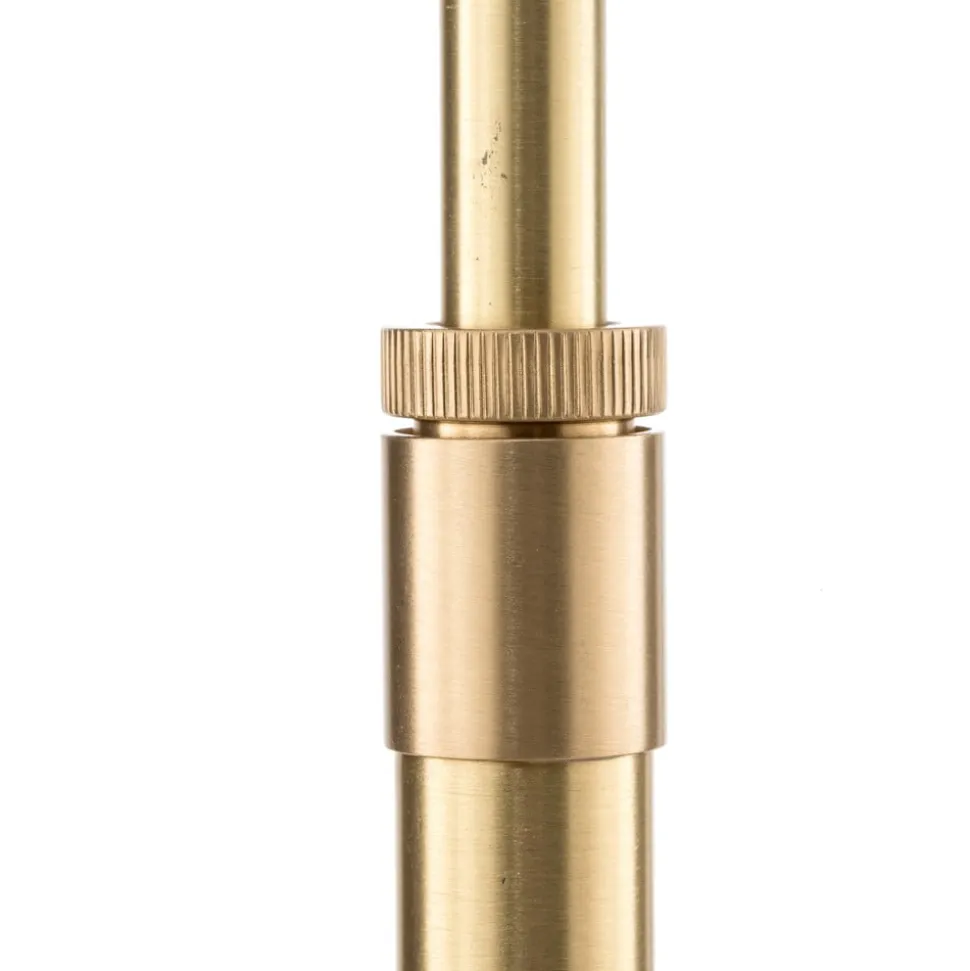 Danuta justerbar LED-gulvlampe, mat messing