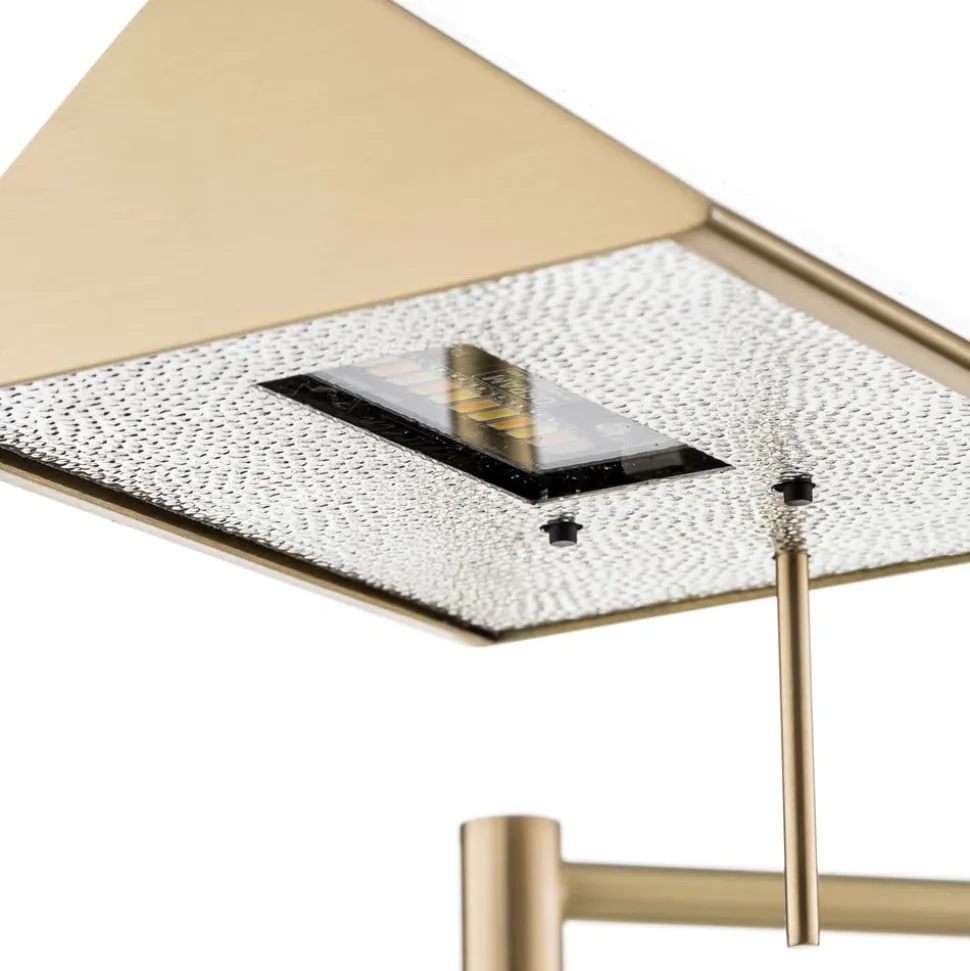 Danuta justerbar LED-gulvlampe, mat messing