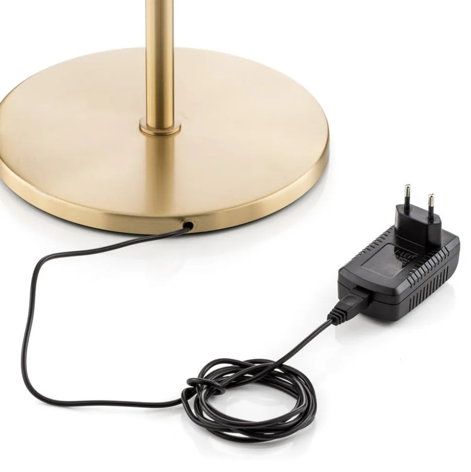 Danuta justerbar LED-gulvlampe, mat messing