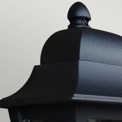 Deco Lane udendørs væglampe, sort, lygte, aluminium, IP44