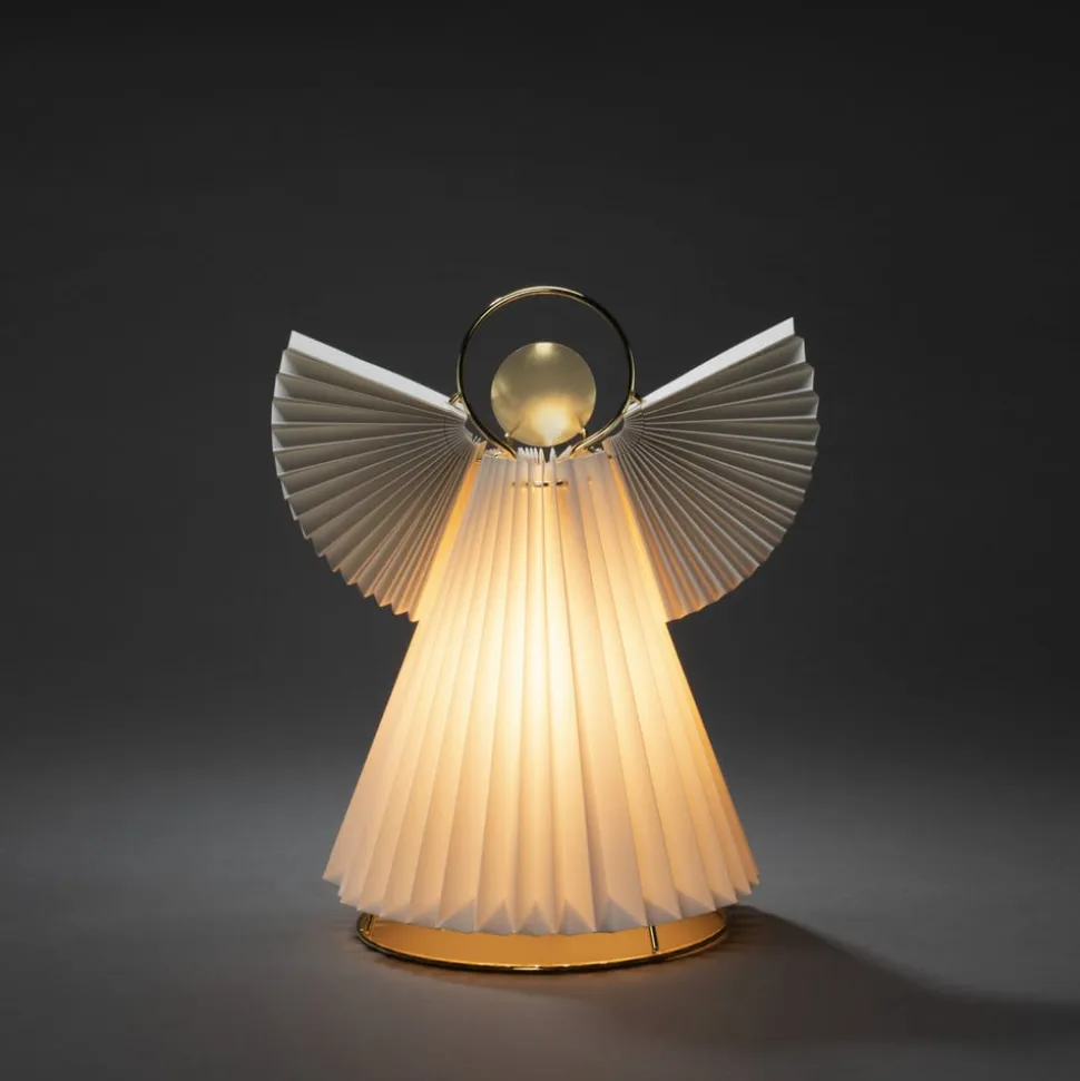 Dekolampe papirengel mini, hvid, E14