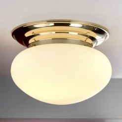 Delia loftlampe, cremefarvet glas