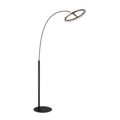 Della LED-gulvlampe, højde 190 cm, sort/mørkegrå, metal