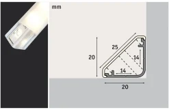 Delta-Profil til Your LED-Stripe-System, 1m