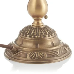 Den udsmykkede bordlampe Caroline af messing