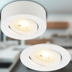 Desi indbygningslampe, hvid, Ø9cm, dæmpbar, 3000K