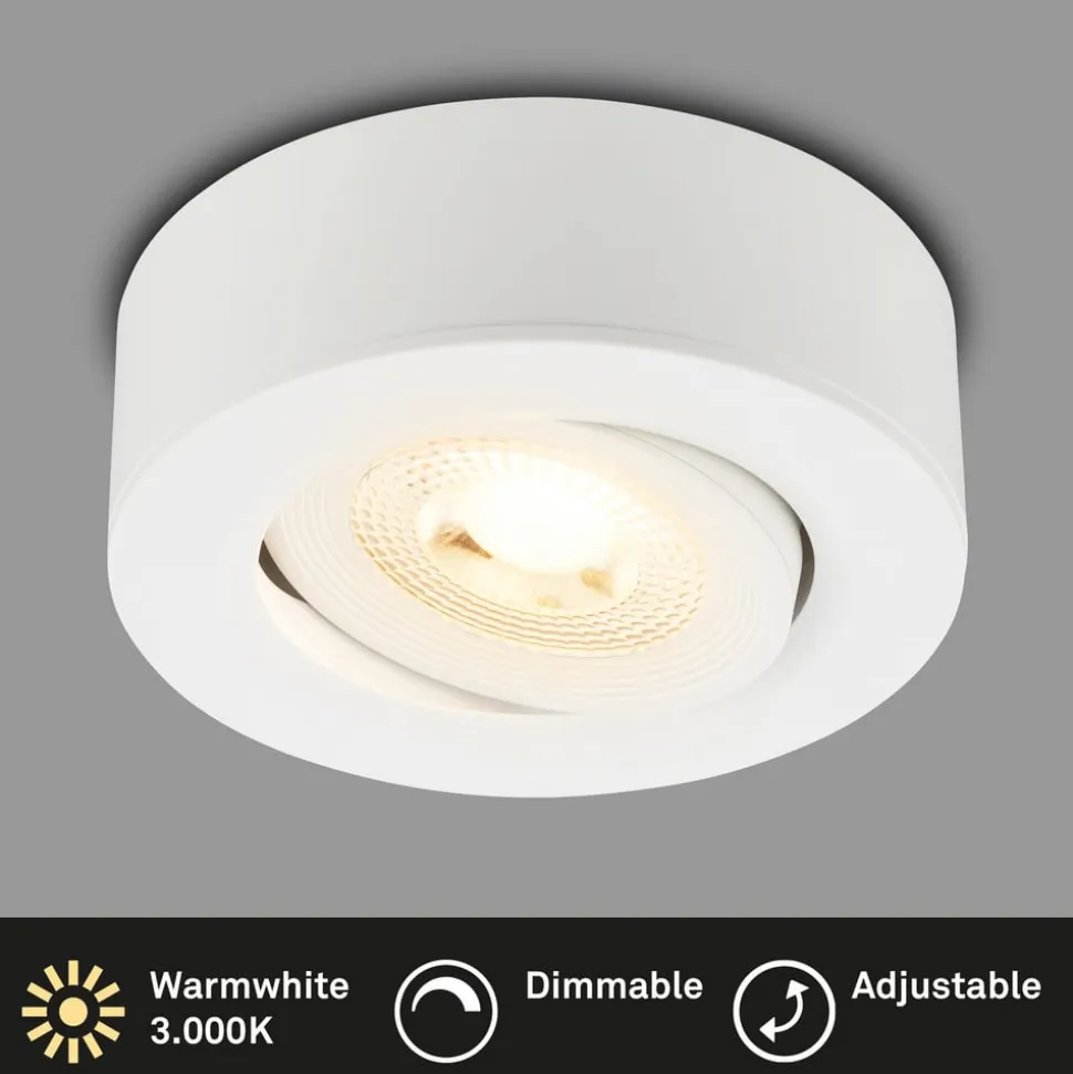 Desi indbygningslampe, hvid, Ø9cm, dæmpbar, 3000K