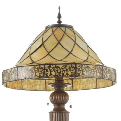 Diamond dekorativ gulvlampe med Tiffany-skærm
