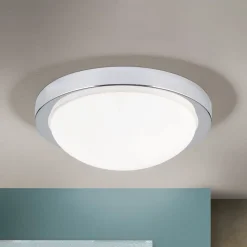 Diskret MINEA loftlampe Ø 32 cm i krom