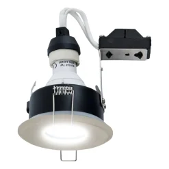 DL7001 indbygningsspot, højvolt, børstet jern