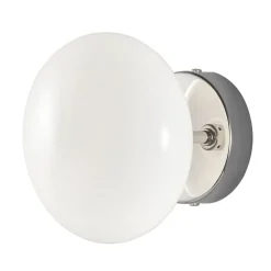 Dolce væglampe, krom/hvid skærm