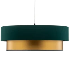 Dorina hængelampe, grøn/guld Ø 60cm