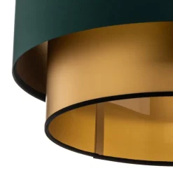 Dorina hængelampe, grøn/guld Ø 50cm