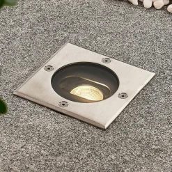 Doris - LED-gulvspot til indbygning, kantet form