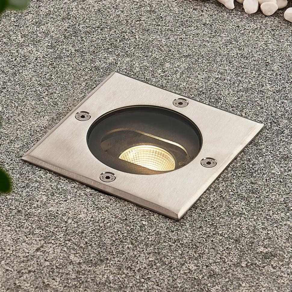 Doris - LED-gulvspot til indbygning, kantet form