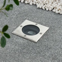 Doris - LED-gulvspot til indbygning, kantet form