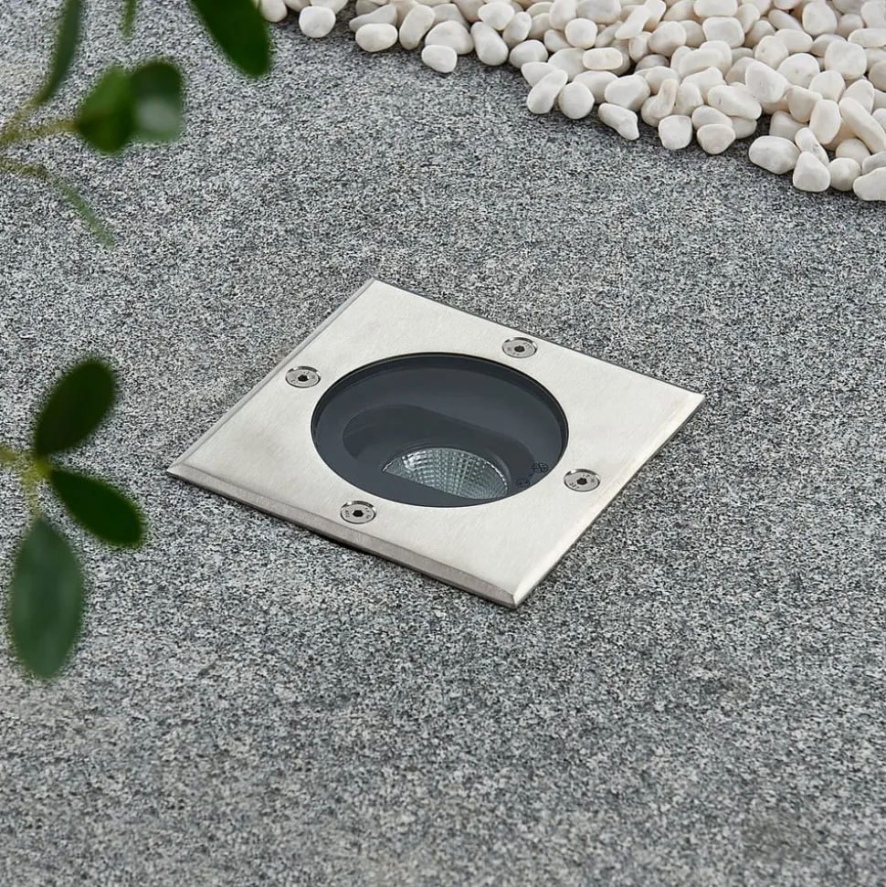 Doris - LED-gulvspot til indbygning, kantet form