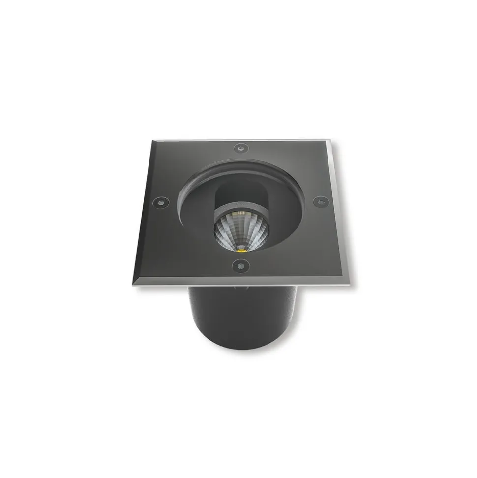 Doris - LED-gulvspot til indbygning, kantet form