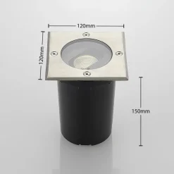 Doris - LED-gulvspot til indbygning, kantet form