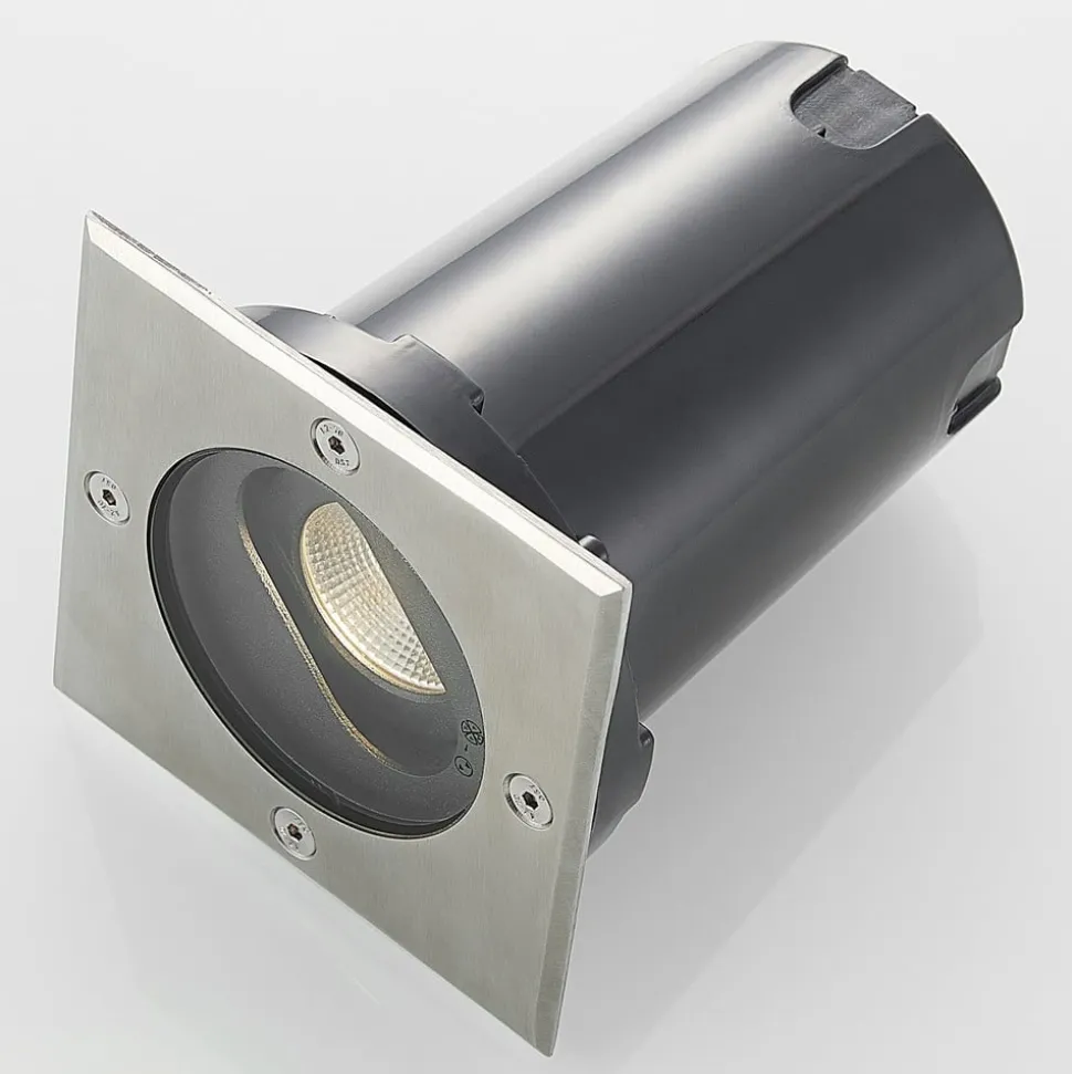 Doris - LED-gulvspot til indbygning, kantet form