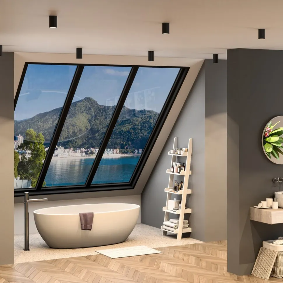 Downlight CAN, sort, IP44, Ø 6 cm, metal, GU10